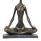 11" Black Polystone Modern Meditation Sculpture